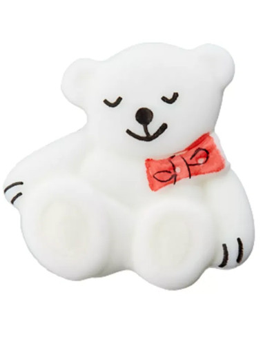 Polyesterknopf Bär mit Öse 19 mm - Prym 012 - weiss