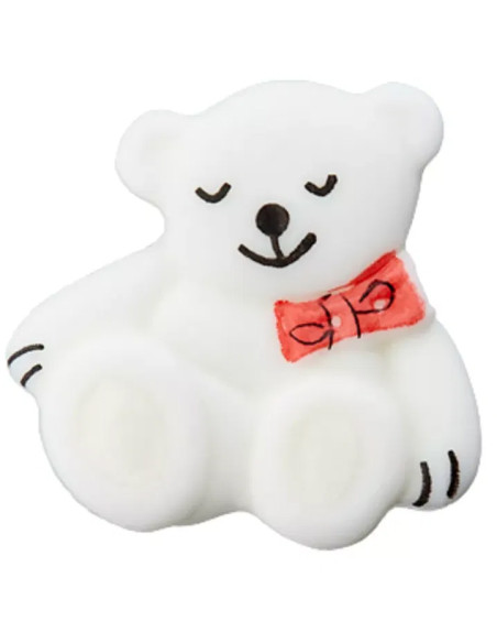 Polyesterknopf Bär mit Öse 19 mm - Prym 012 - weiss