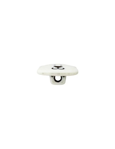 Polyesterknopf Bär  mit Öse 15 mm - Prym 012 - weiss