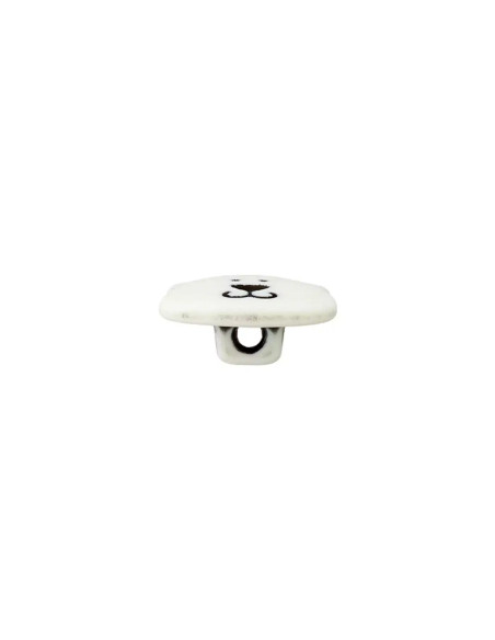 Polyesterknopf Bär  mit Öse 15 mm - Prym 012 - weiss