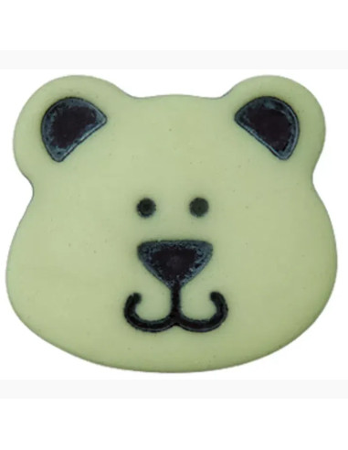 Polyesterknopf Bär  mit Öse 15 mm - Prym 024 - grün