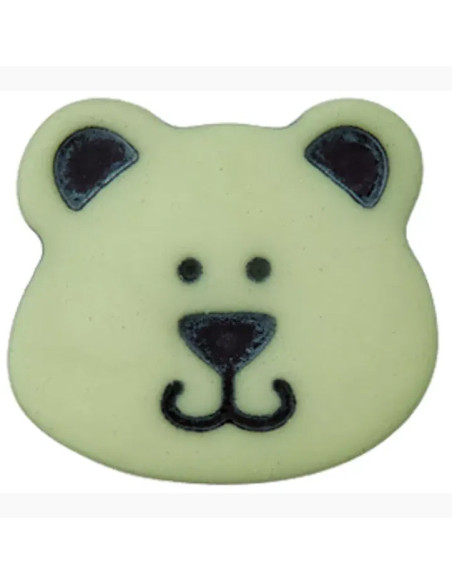 Polyesterknopf Bär  mit Öse 15 mm - Prym 024 - grün