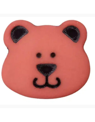 Polyesterknopf Bär  mit Öse 15 mm - Prym 048 - rot