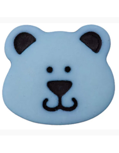 Polyesterknopf Bär  mit Öse 15 mm - Prym 064 - hell blau