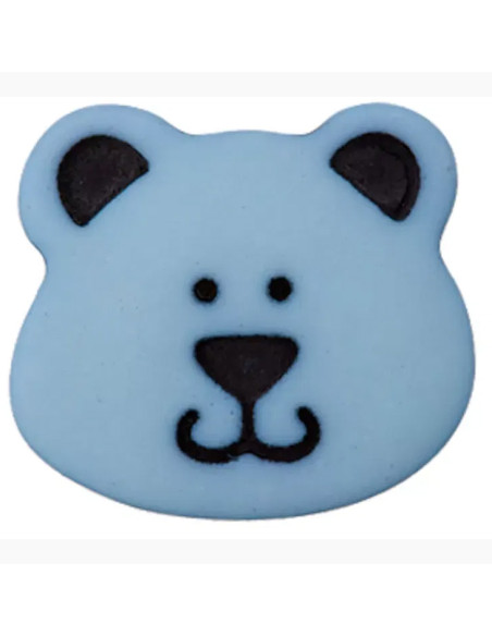Polyesterknopf Bär  mit Öse 15 mm - Prym 064 - hell blau
