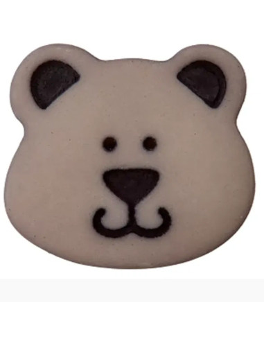 Polyesterknopf Bär  mit Öse 15 mm - Prym 076 - braun