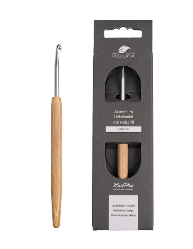 Häkelnadeln  mit Birkenholzgriff - Pro Lana 4.00 mm