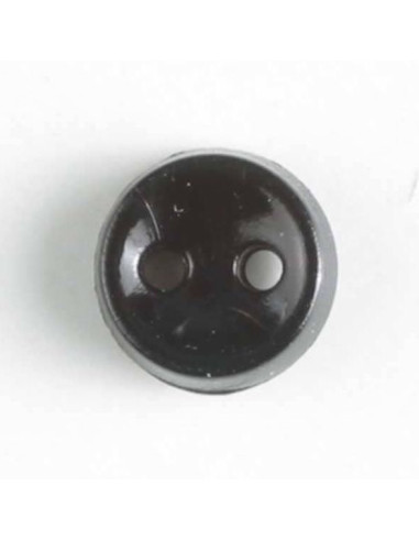 Puppenknopf 7 mm - Dill schwarz