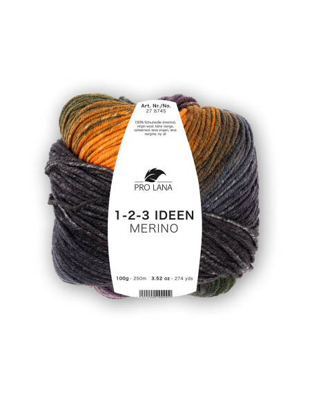 1-2-3 Ideen Merino - Pro Lana 13 - grün/orange/gelb