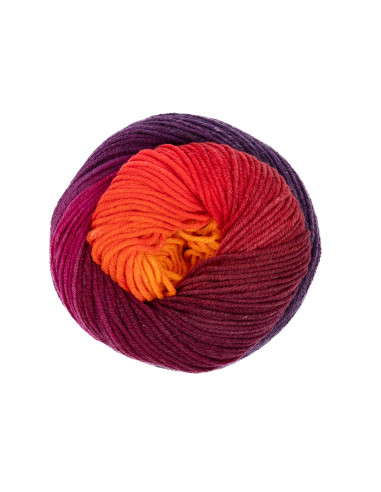 1-2-3 Ideen Merino - Pro Lana 11 - beere/orange/lila