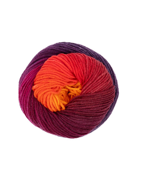 1-2-3 Ideen Merino - Pro Lana 11 - beere/orange/lila