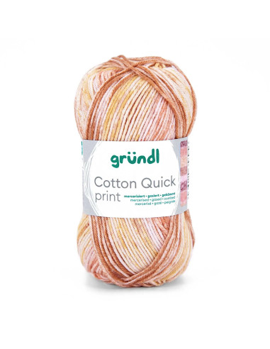 Cotton Quick print 2026 - Gründl 252 - apricot/lachs/ockergelb/terracotta