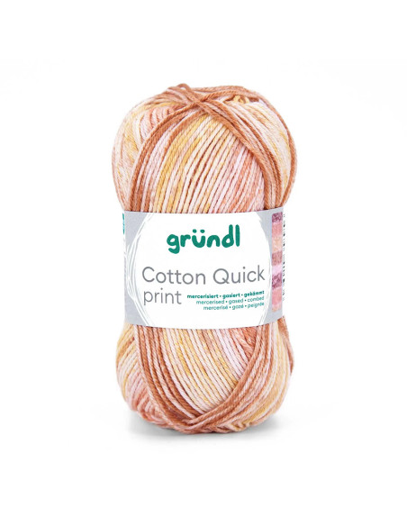 Cotton Quick print 2026 - Gründl 252 - apricot/lachs/ockergelb/terracotta