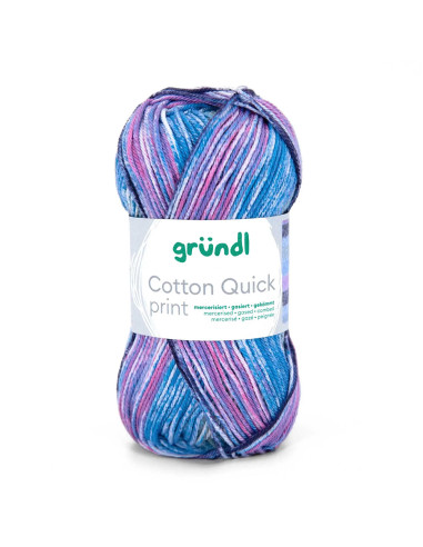 Cotton Quick print 2026 - Gründll 254 - eisblau/aubergine/salbei/rosa