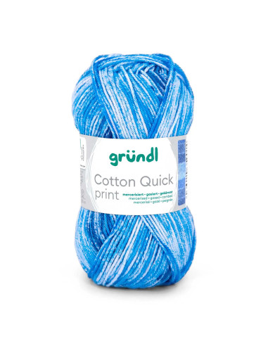 Cotton Quick print 2026 - Gründll 255 - denim/himmelblau/taubenblau/aqua