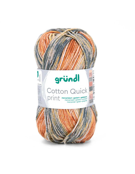 Cotton Quick print 2026 - Gründll 256 - honig/kürbis/rauchgrau/cranberry