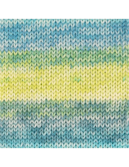 Hot Socks Silk 4-fach - Gründl 02 - aqua/limette/seegras/petrol