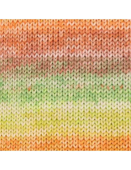 Hot Socks Silk 4-fach - Gründl 04 - limette/blattgrün/safran/kürbis