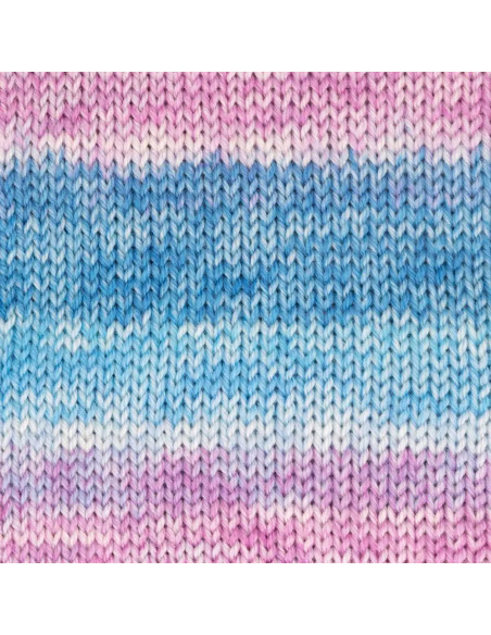 Hot Socks Silk 4-fach - Gründl 06 - royalblau/türkis/magenta/kreide