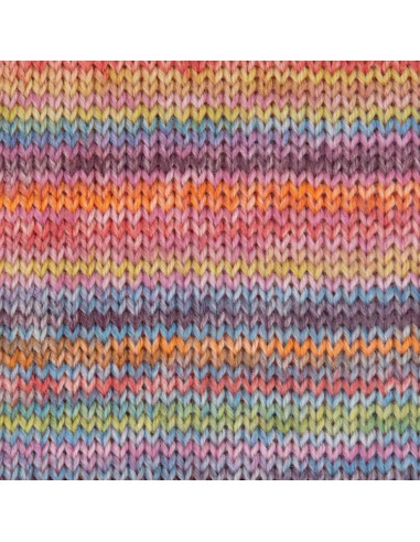 Hot Socks Bellano 4-fach - Gründl 01 -  rot/senf/rosa/himmelblau/beere