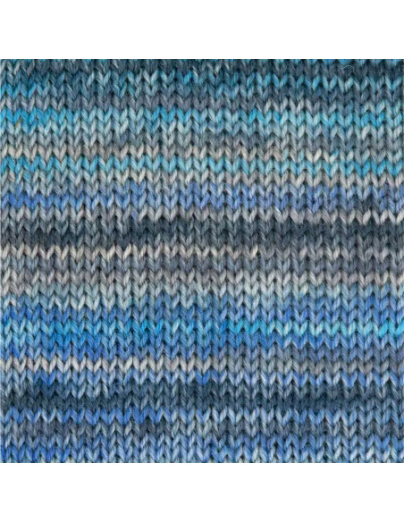 Hot Socks Bellano 4-fach - Gründl 02 - azurblau/himmelblau/nachtblau/steingrau