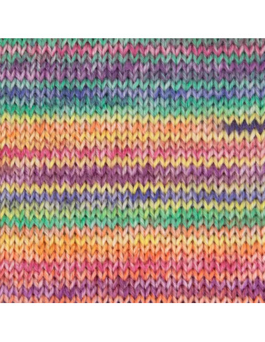 Hot Socks Bellano 4-fach - Gründl 06 - sonnengelb/magenta/azurblau/feuerrot/grasgrün