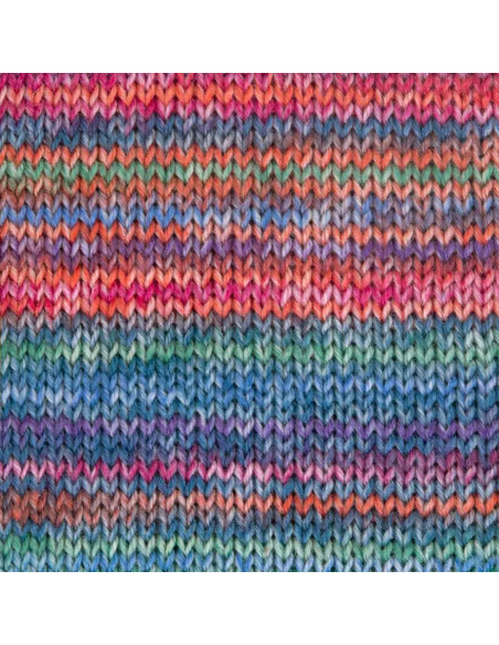 Hot Socks Bellano 4-fach - Gründl 07 - azurblau/magenta/feurrot/orange