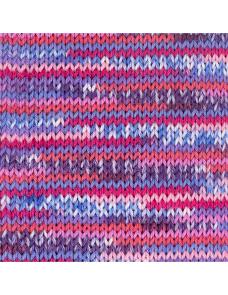 Hot Socks Cashmere 4-fach - Gründl 02 - fuchsia/burgund/puderrosa/nachtblau/wei