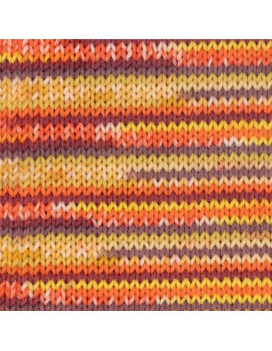 Hot Socks Cashmere 4-fach - Gründl 03 - kürbis/senf/kirsche/rost/wei