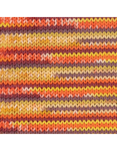Hot Socks Cashmere 4-fach - Gründl 03 - kürbis/senf/kirsche/rost/wei