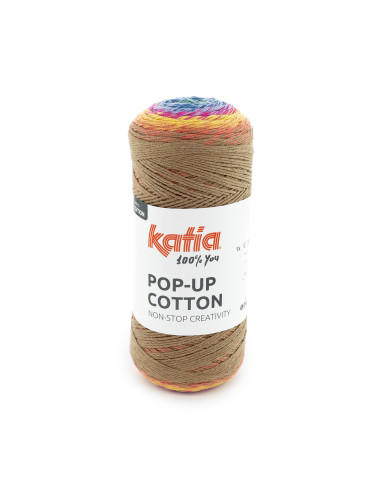 Pop-Up Cotton - Katia 300 - blau/fuchsia/braun