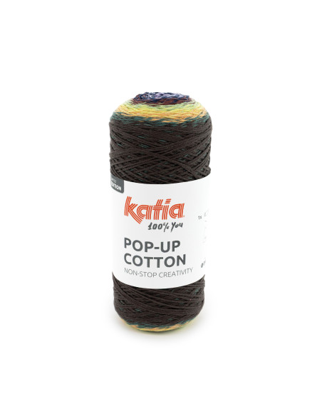 Pop-Up Cotton - Katia 301 - grün/zitronengelb/lavendel
