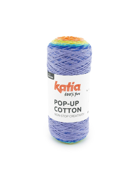 Pop-Up Cotton - Katia 303 - blau/rot/orange/gelb