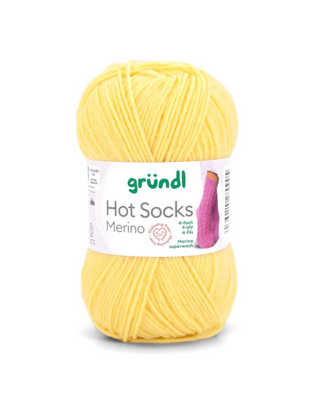 Hot Socks Merino - Gründl 14 - zitronengelb