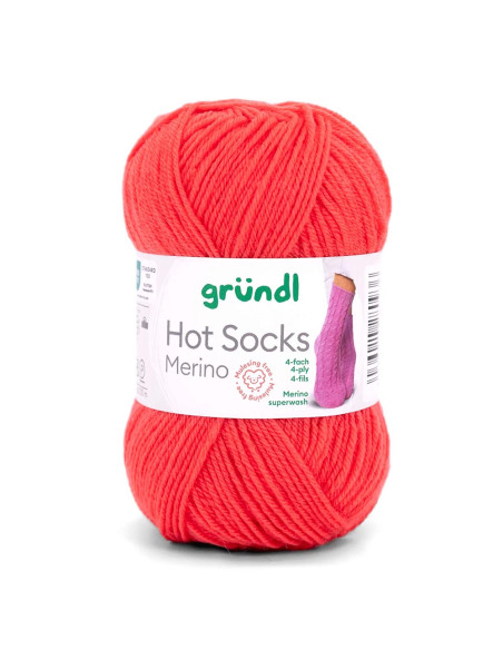 Hot Socks Merino - Gründl 15 - koralle