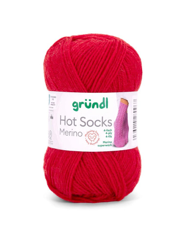 Hot Socks Merino - Gründl 16 - feuerrot