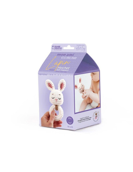 Häkelset Rassel-Hase - Graine Crative