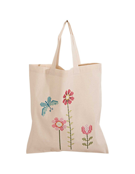 Stickpackung Tasche Blüten  Rico Design