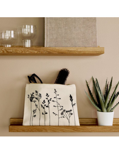 Stickpackung Pouch Blumen und Gräser  Rico Design