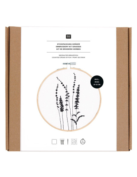 Stickpackung Gezählter Kreuzstich Gräser  Rico Design