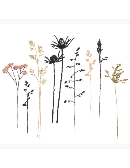 Stick  Stitch Packung Blumen und Gräser XL  Rico Design