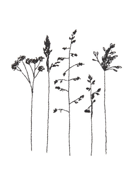 Stick  Stitch Packung Blumen und Gräser XL  Rico Design