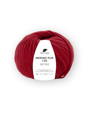 Merino Pur 125 Retro - Pro Lana 130 - rot meliert