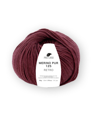 Merino Pur 125 Retro - Pro Lana 138 - bordeaux meliert