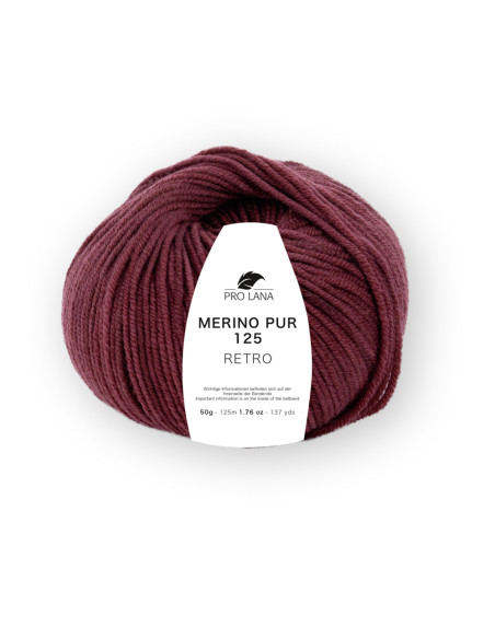 Merino Pur 125 Retro - Pro Lana 138 - bordeaux meliert