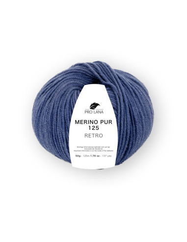 Merino Pur 125 Retro - Pro Lana 155 - blau meliert