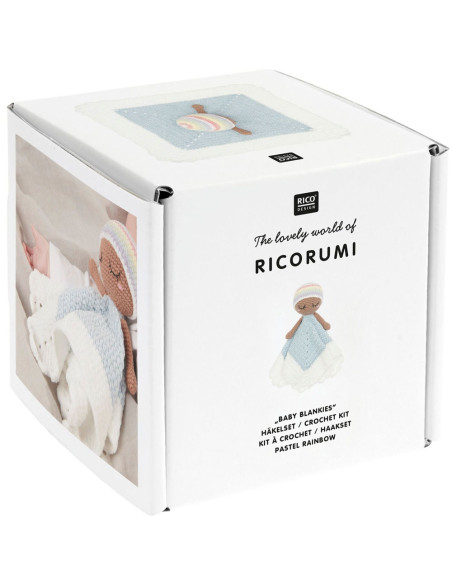 Ricorumi Baby Blankies Pastel Rainbow Häkelset - Rico Design