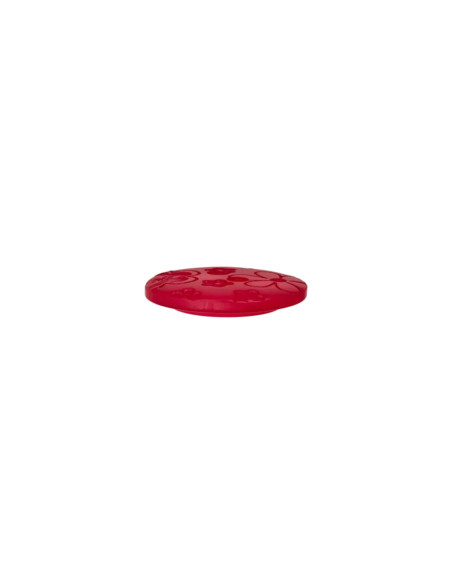 Polyesterknopf 2-Loch 18mm rund mit Blumen - Prym 0048 - rot