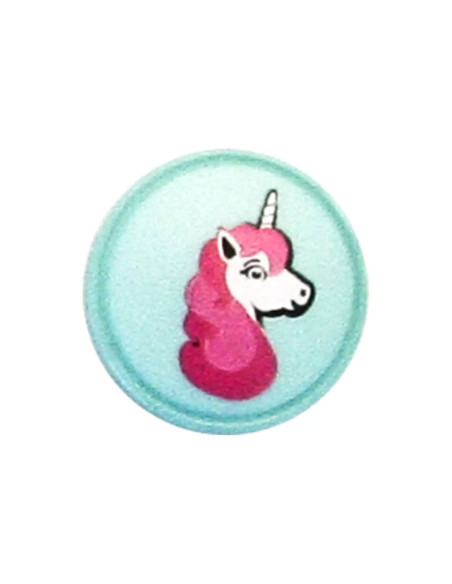 Polyesterknopf Öse 18 mm Einhorn - Prym 0030 - türkisgrün