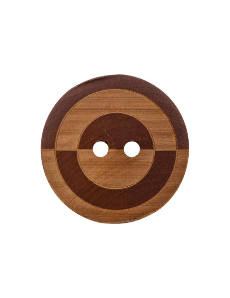 Holzknopf Kreis 23 mm 2-Loch - Prym dunkelbraun